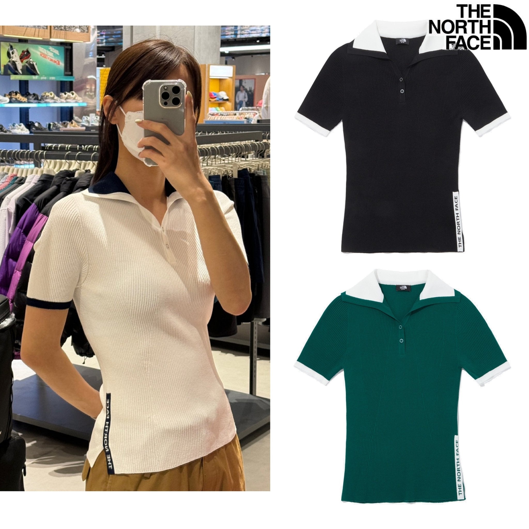 [THE NORTH FACE] WomenS GREEN FIELD S/S SWEATER POLO 3色 (NT7PQ32) 新商品 女性服 デイリールック - コクモト KOCUMOTO