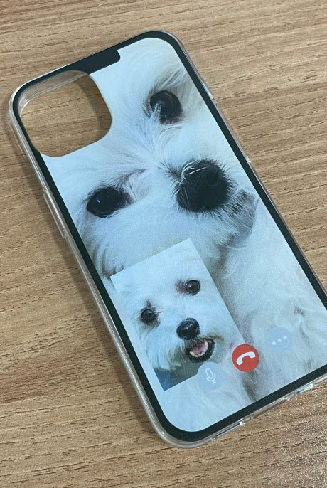 [WAIKEI] Jelly phone case maltese facetime 透明ゼリーフォンケース / iPhone前機種 - コクモト KOCUMOTO
