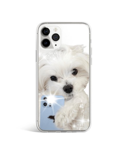 [WAIKEI] Jelly phone case maltese mirror selfie 透明ゼリーフォンケース / iPhone前機種 - コクモト KOCUMOTO