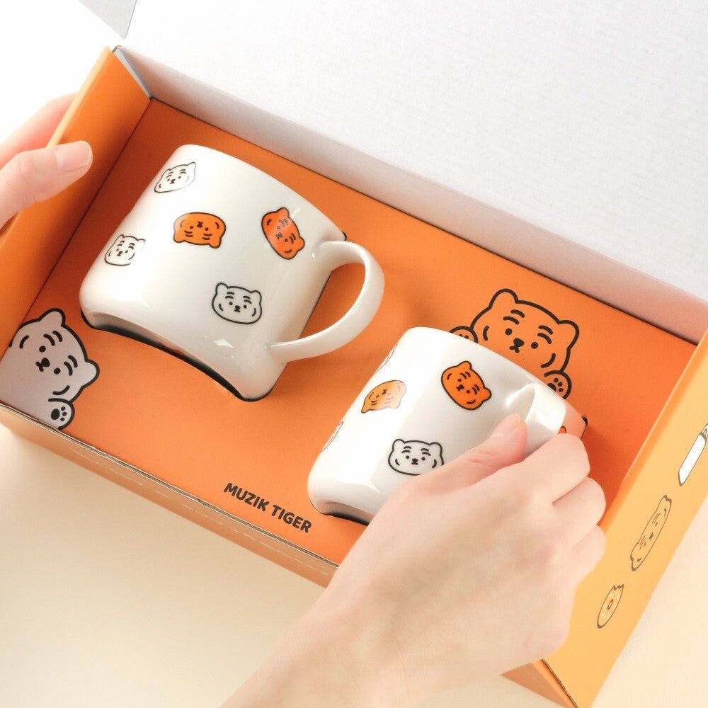 [MUZIK TIGER] Pattern mug 2p set /Ceramic 新商品 韓国人気 贈り物 - コクモト KOCUMOTO