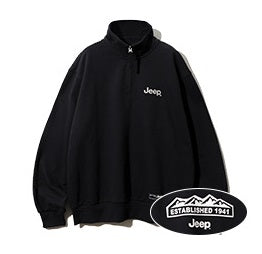 [JEEP] Half Zip-Up M-Logo Sweat (JM5TSU838)_BLACK [最終在庫]即出荷