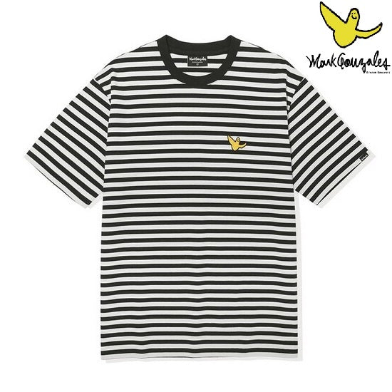 [MARK GONZALES] WACKY WILLY ANGEL STRIPE T-SHIRT _ BLACK [最終在庫]即出荷