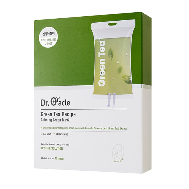 [Dr.Oracle] Green Tea Recipe Calming Green Mask Pack 25ml (10個×1set) 韓国化粧品