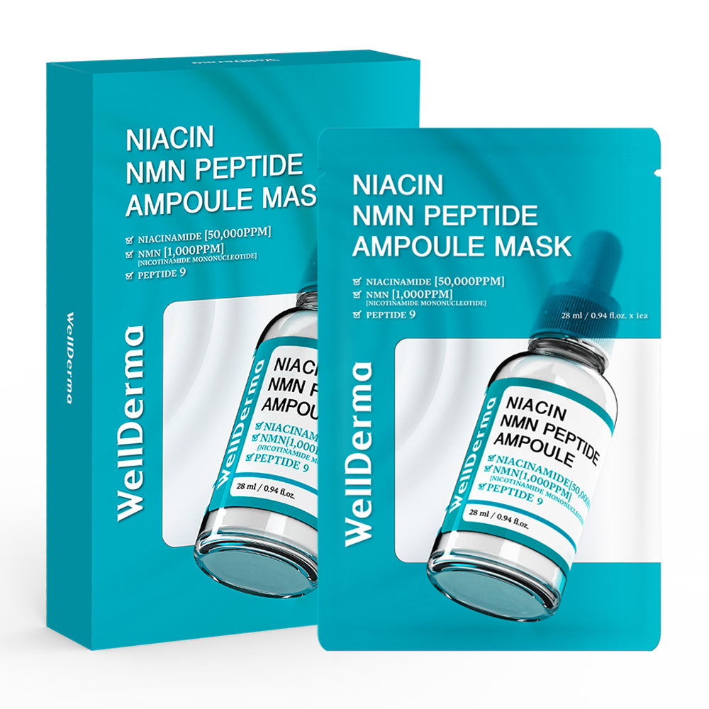 [WellDerma] NIACIN NMN PEPTIDE AMPOULE Mask Pack 28ml (10個×1set) 韓国化粧品