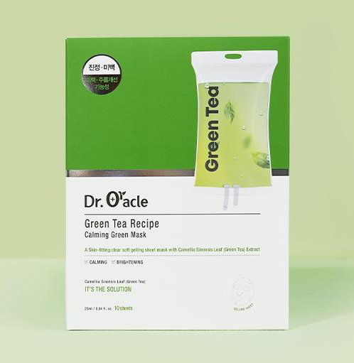 [Dr.Oracle] Green Tea Recipe Calming Green Mask Pack 25ml (10個×1set) 韓国化粧品