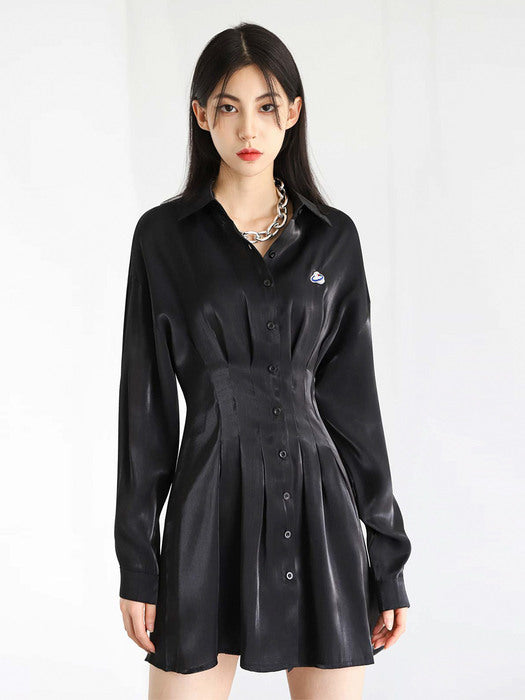 [AVANDRESS] SHINE SLIM ONEPIECE _BLACK [最終在庫]即出荷