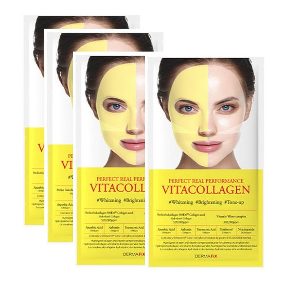 [DERMAFIX] PERFECT REAL PERFORMANCE VITA COLLAGEN Mask Pack 23g (4個×1set)韓国化粧品