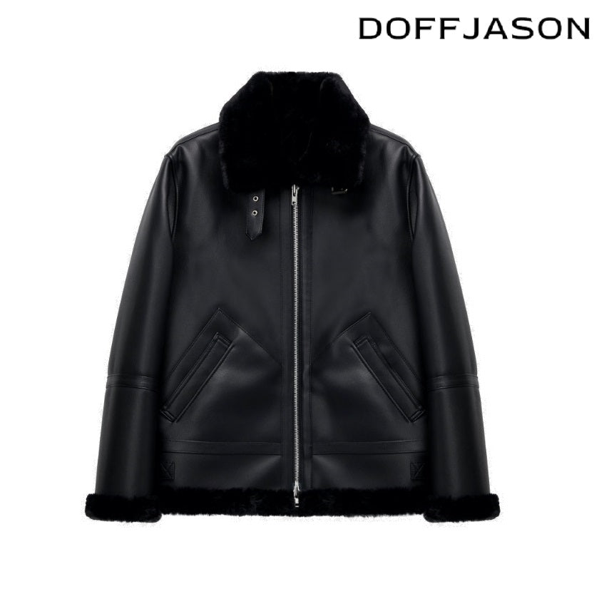 [DOFFJASON] Solid Mouton Jacket_Black [最終在庫]即出荷