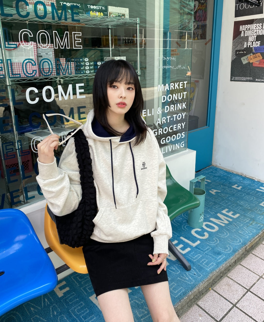 [muahmuah] Stitch Combie Hoodie 2色  デイリー 新商品