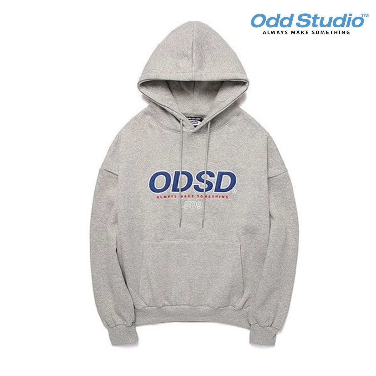 [ODD STUDIO] ODSD LOGO APPLIQUE HOODIE _ GRAY [最終在庫]即出荷