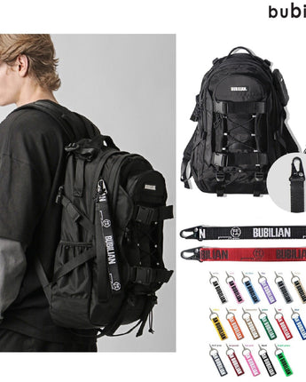 [BUBILIAN] Deluxe Backpack_Black 37L (+ mini bag) 新学期 韓国人気 学生バッグ STRAP,KEY HOLDER - コクモト KOCUMOTO