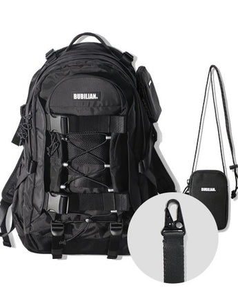 [BUBILIAN] Deluxe Backpack_Black 37L (+ mini bag) 新学期 韓国人気 学生バッグ STRAP,KEY HOLDER - コクモト KOCUMOTO