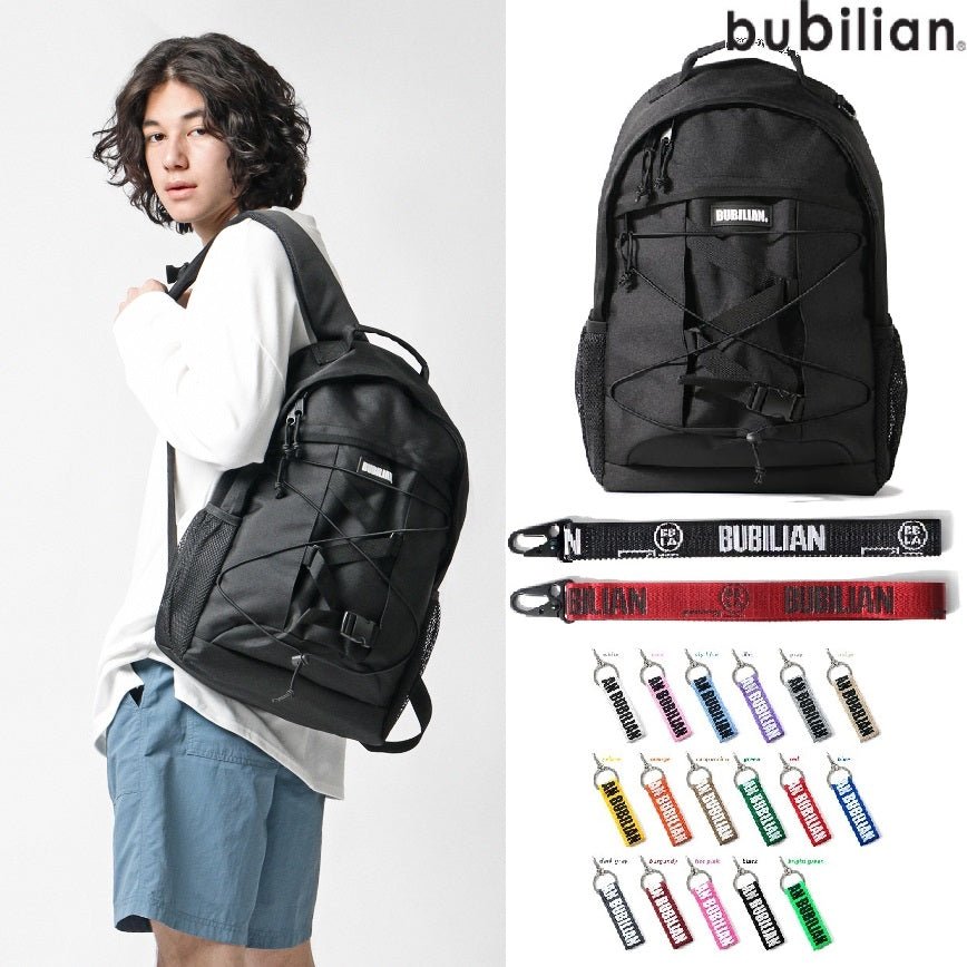 [BUBILIAN] First Backpack_Black 新学期 韓国人気 学生バッグ STRAP,KEY HOLDER - コクモト KOCUMOTO