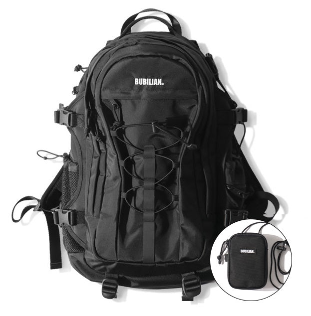 [BUBILIAN] Unusual Backpack_Black 36L (+ mini pouch) 新学期 韓国人気 学生バッグ STRAP,KEY HOLDER - コクモト KOCUMOTO