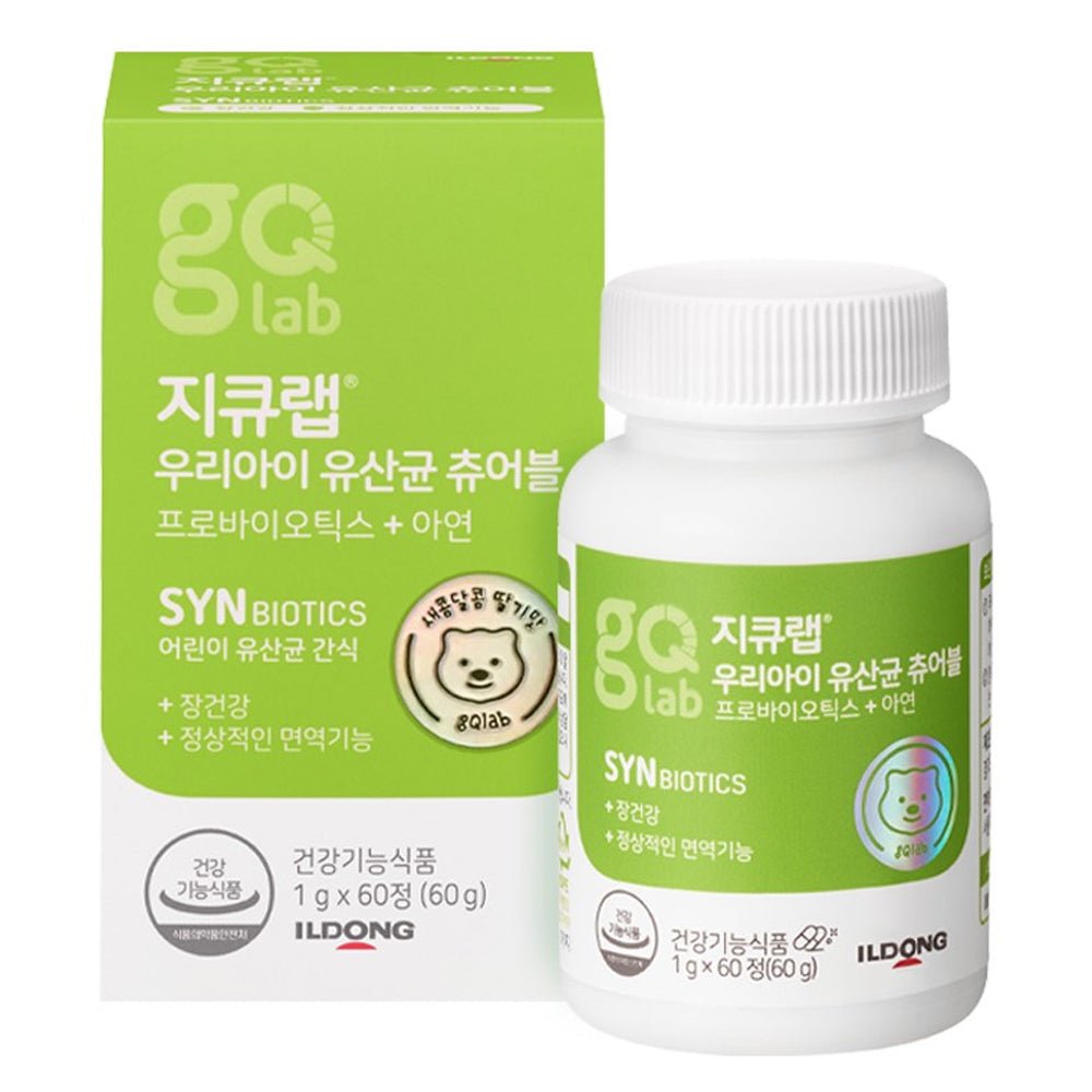 [日東製藥] gQ lab 私たちの子供 乳酸菌 チュアブル 1g x 60錠、1個 - コクモト KOCUMOTO