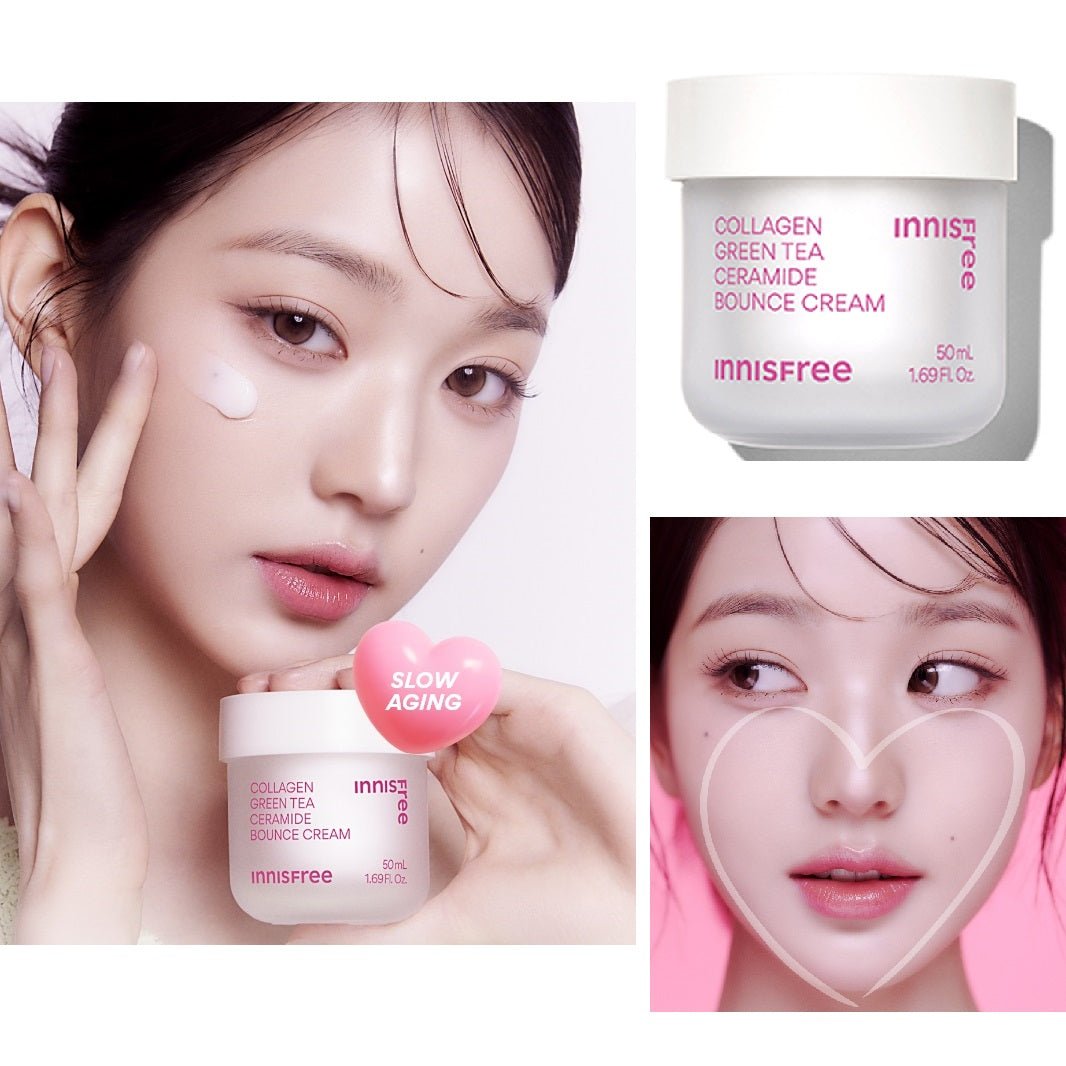 [innisfree] COLLAGEN GREEN TEA CERAMIDE BOUNCE CREAM 50ml /韓国化粧品 [IVE WONYOUNG] - コクモト KOCUMOTO