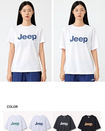 [Jeep] [170g] Logo T-shirts 5色 (JP5TSU091) 韓国ファッション カップルアイテム - コクモト KOCUMOTO