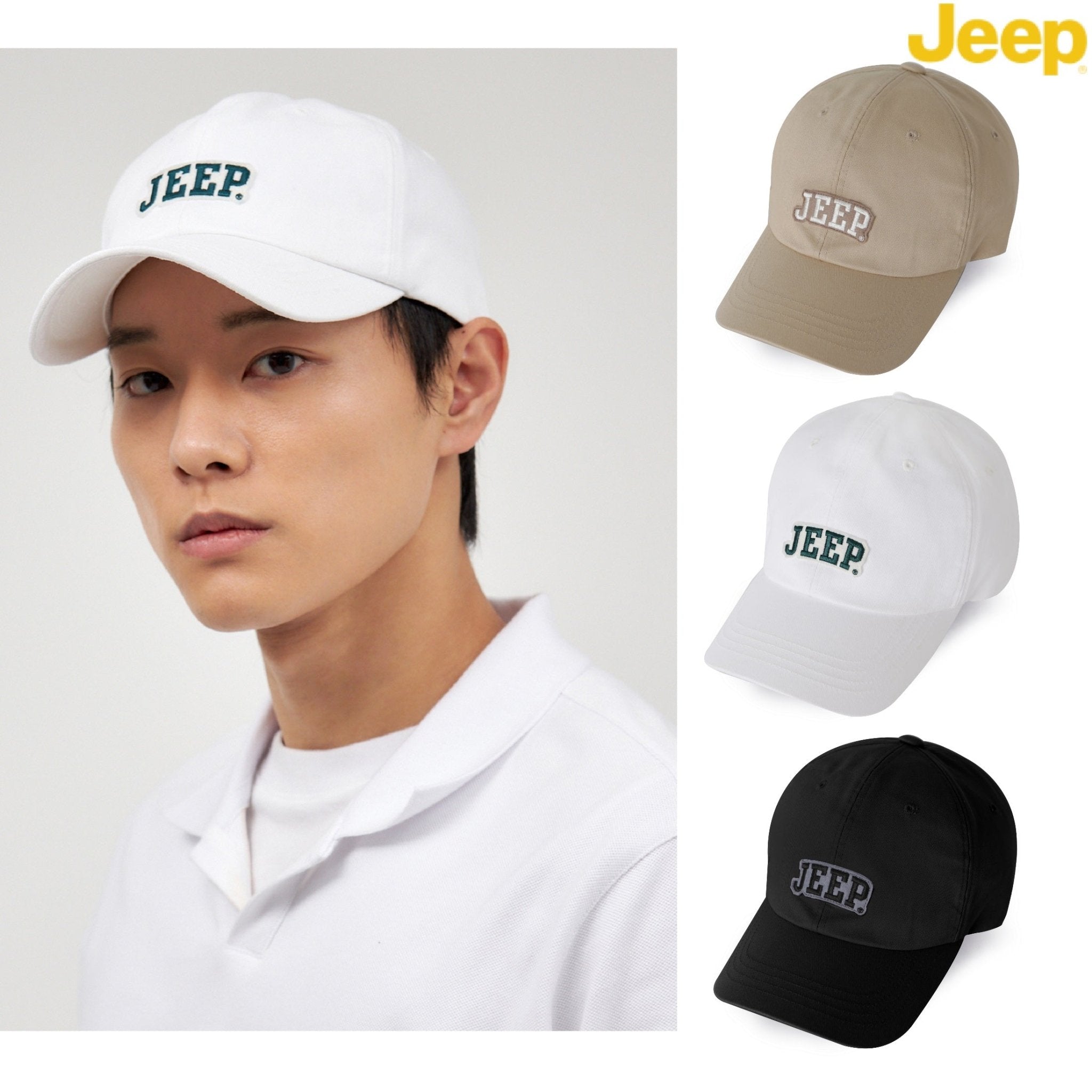 [Jeep] Gorpcore Applique-logo Ball Cap 3色 (JO5GCU194) 韓国ファッション カップルアイテム - コクモト KOCUMOTO