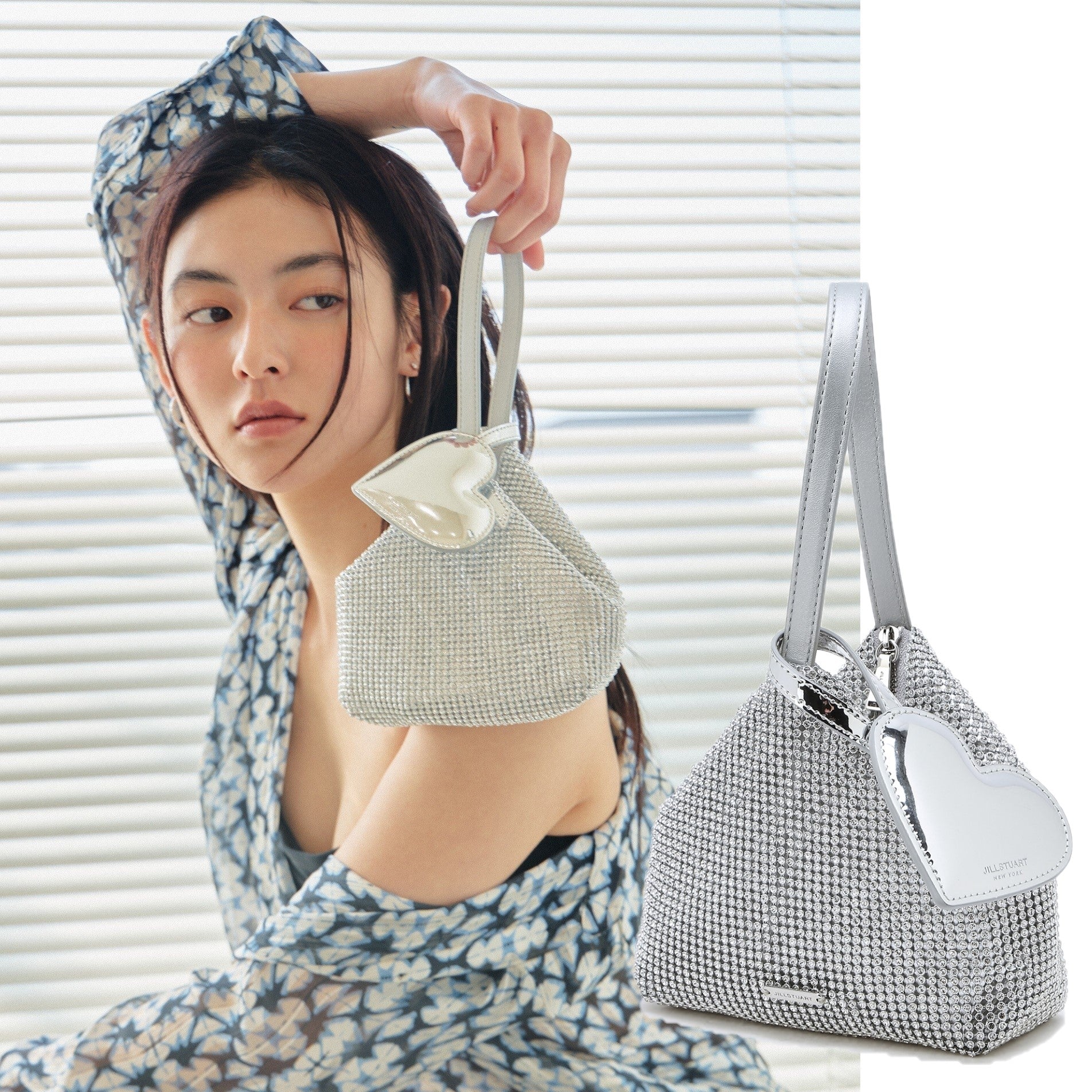 【JILLSTUART】【ハートステラ】ホワイトキュービックハートチャームトートバッグS - コクモト KOCUMOTO