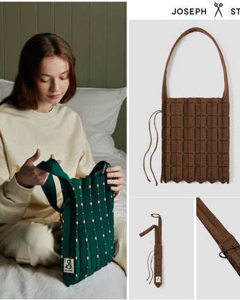 [JOSEPH&STACEY] Lucky Pleats Knit M Grid (ALL) 2色 新商品 女性バッグ Eco bag - コクモト KOCUMOTO