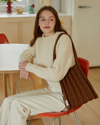 [JOSEPH&STACEY] Lucky Pleats Knit M Grid (ALL) 2色 新商品 女性バッグ Eco bag - コクモト KOCUMOTO