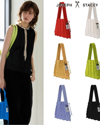 [JOSEPH&STACEY] Lucky Pleats Knit S Fiori (ALL) 5色 Eco bag 新商品 女性バッグ - コクモト KOCUMOTO