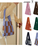 [JOSEPH&STACEY] Lucky Pleats Knit S Grid (ALL) 6色 Eco bag 新商品 女性バッグ - コクモト KOCUMOTO