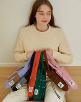 [JOSEPH&STACEY] Lucky Pleats Knit S Grid (ALL) 6色 Eco bag 新商品 女性バッグ - コクモト KOCUMOTO