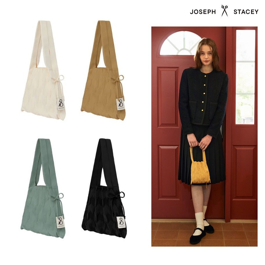 [JOSEPH&STACEY] Lucky Pleats Knit S Pretzel (ALL) 4色 Eco bag 新商品 女性バッグ - コクモト KOCUMOTO