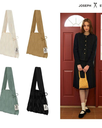 [JOSEPH&STACEY] Lucky Pleats Knit S Pretzel (ALL) 4色 Eco bag 新商品 女性バッグ - コクモト KOCUMOTO