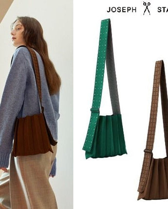 [JOSEPH&STACEY] Lucky Pleats Knit Wing Grid (ALL) 2色 新商品 女性バッグ Eco bag - コクモト KOCUMOTO