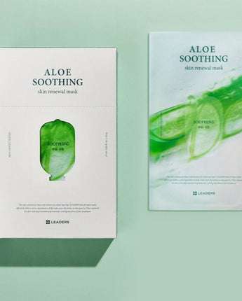 [LEADERS] ALOE SOOTHING Skin renewal Mask Pack (25ml x 10p)韓国化粧品 贈り物 - コクモト KOCUMOTO