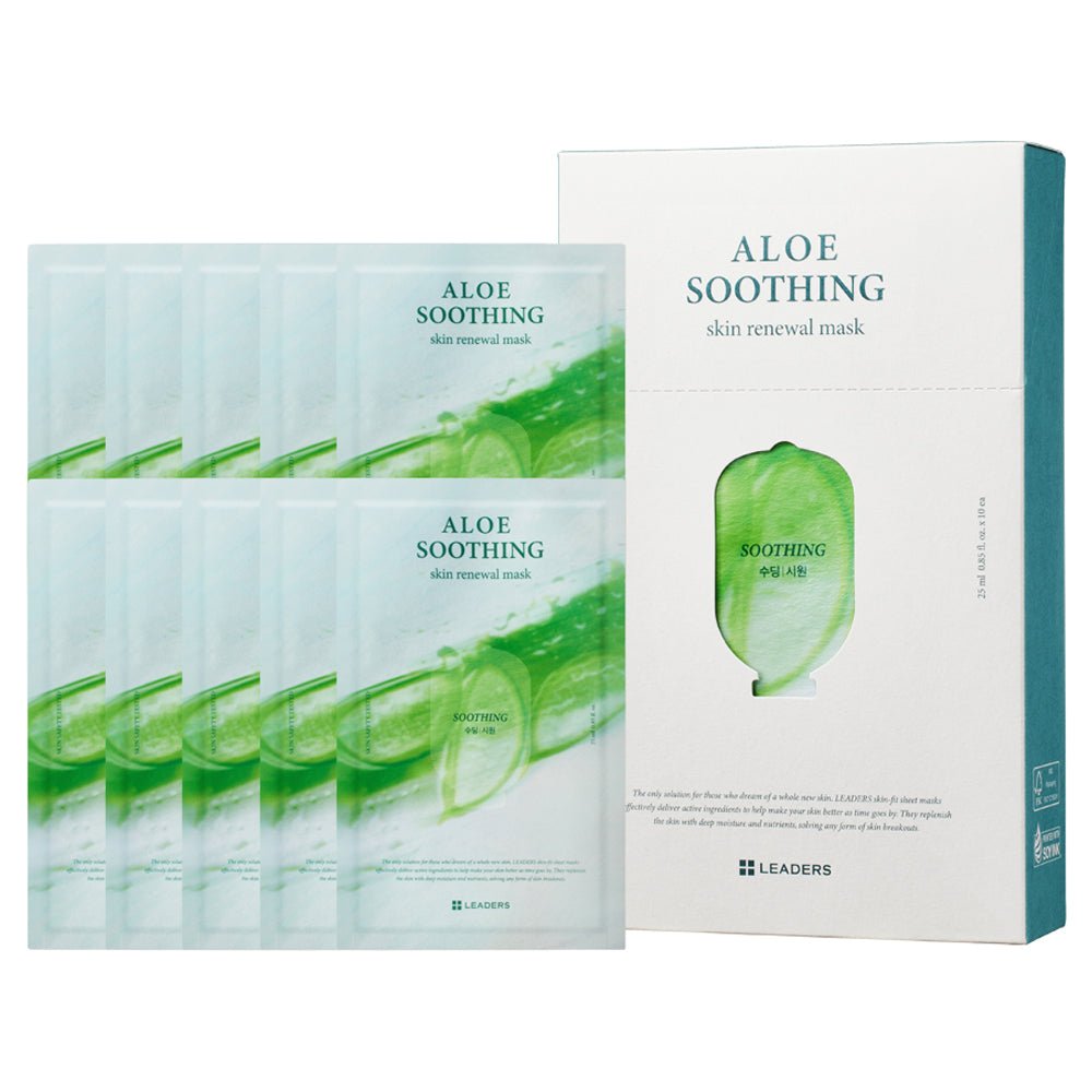 [LEADERS] ALOE SOOTHING Skin renewal Mask Pack (25ml x 10p)韓国化粧品 贈り物 - コクモト KOCUMOTO