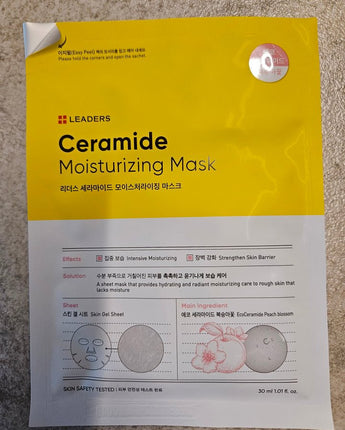[LEADERS] Ceramide Moisturizing Mask Pack (30ml x 10p) 韓国化粧品 贈り物 - コクモト KOCUMOTO