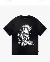 [LMC] 24S/S BLEACHED SPRAYED BEAR TEE 3色 新商品 カップルアイテム 夏ファッション - コクモト KOCUMOTO