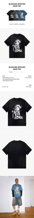 [LMC] 24S/S BLEACHED SPRAYED BEAR TEE 3色 新商品 カップルアイテム 夏ファッション - コクモト KOCUMOTO