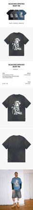 [LMC] 24S/S BLEACHED SPRAYED BEAR TEE 3色 新商品 カップルアイテム 夏ファッション - コクモト KOCUMOTO