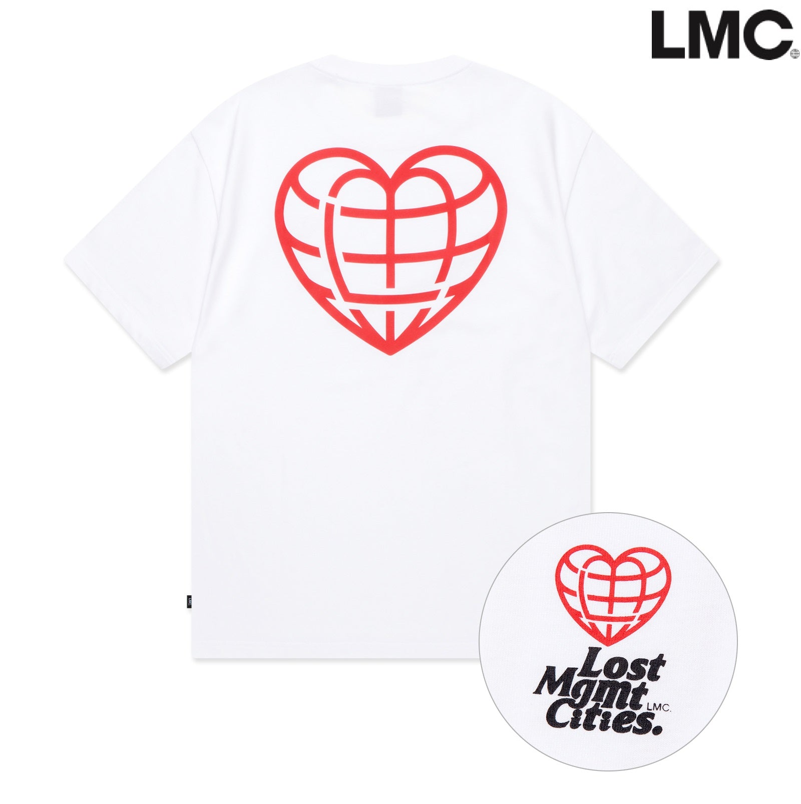 [LMC] 24S/S HEART GLOBE TEE 新商品 カップルアイテム 夏ファッション - コクモト KOCUMOTO