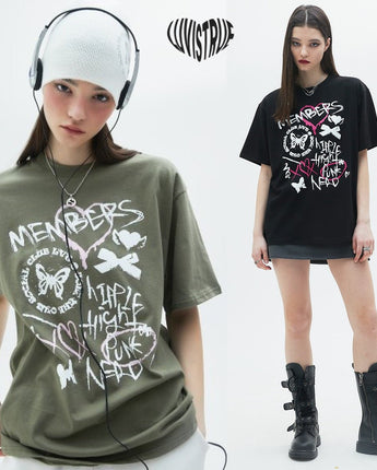 [LUV IS TRUE] CL PUNK TEE 2色 新商品 女性服 - コクモト KOCUMOTO