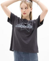 [LUV IS TRUE] DN STAR LOGO TEE 2色 新商品 女性服 - コクモト KOCUMOTO