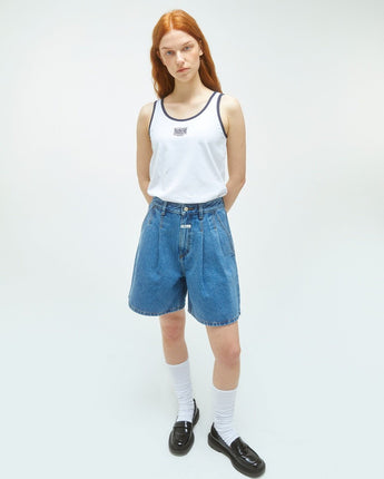 【MARITHE FRANCOIS GIRBAUD】【韓国人気】W BERMUDA DENIM PANTS ブルー - コクモト KOCUMOTO