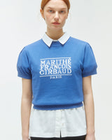 【MARITHE FRANCOIS GIRBAUD】【韓国人気】W CLASSIC LOGO HALF KNIT blue - コクモト KOCUMOTO