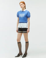 【MARITHE FRANCOIS GIRBAUD】【韓国人気】W CLASSIC LOGO HALF KNIT blue - コクモト KOCUMOTO