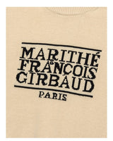 【MARITHE FRANCOIS GIRBAUD】【韓国人気】W CLASSIC LOGO HALF KNIT ivory - コクモト KOCUMOTO