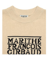 【MARITHE FRANCOIS GIRBAUD】【韓国人気】W CLASSIC LOGO HALF KNIT ivory - コクモト KOCUMOTO