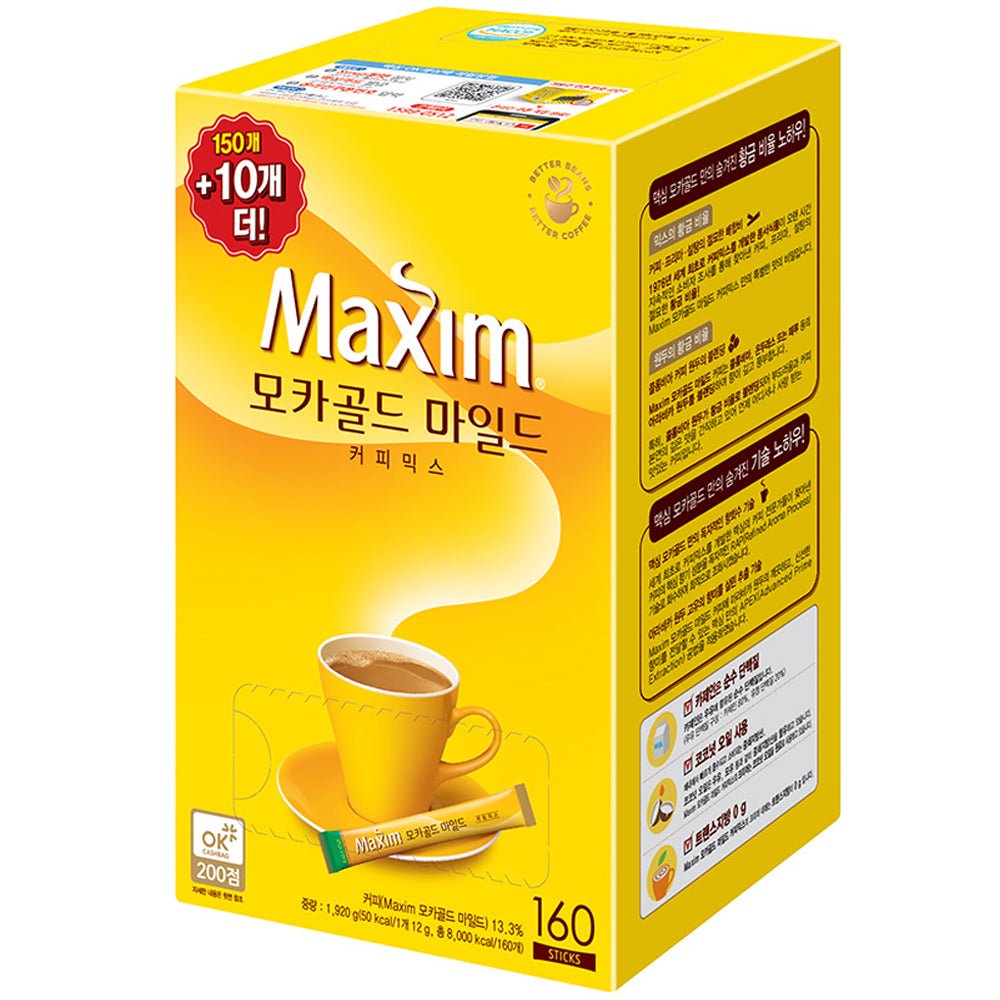 [ 東西食品] MAXIM MOCHA GOLD MILD COFFEE MIX (12g x 160T) - 1set - コクモト KOCUMOTO