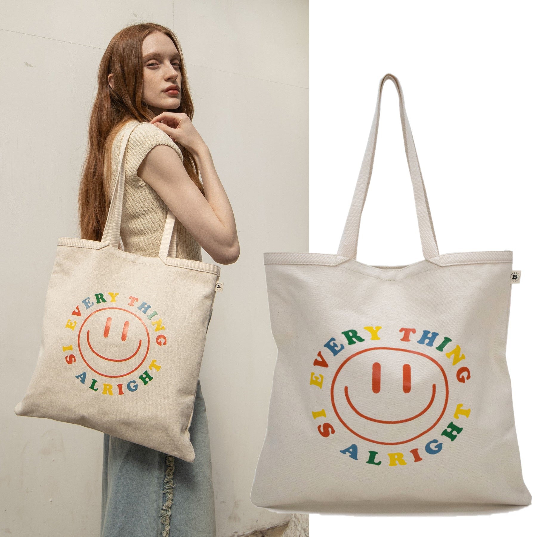 [MOIQUI]韓国人気ファッションjsmiley ecobag canvas - コクモト KOCUMOTO