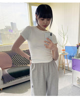 [muahmuah] [2pcs] Slim fit regular half t-shirt 3色 新商品 女性服 デイリールック 夏のファッション - コクモト KOCUMOTO