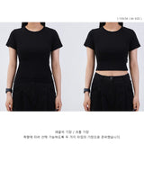 [muahmuah] [2pcs] Slim fit regular half t-shirt 3色 新商品 女性服 デイリールック 夏のファッション - コクモト KOCUMOTO