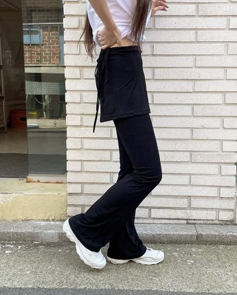 [muahmuah] Layered string skirt pants 女性服 新商品 韓国ファッション - コクモト KOCUMOTO